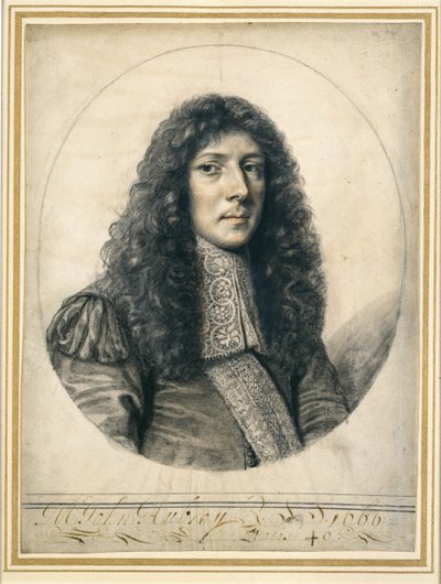 Portrait de John Aubrey, 1666 - William Faithorne